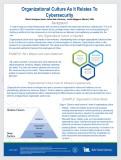 Organizational culture is very important for developing a workforce that is able to adapt to today&#39;s quickly changing environment. Culture defines how an employee thinks and behaves within an organization. This affects many things, including cybersecurity. Organizational culture could be the difference between a secure and insecure organization.